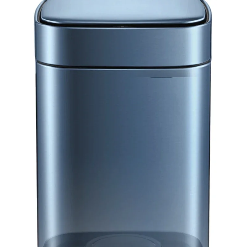 

Intelligent induction trash can with lid light luxury modern simple stainless steel automatic