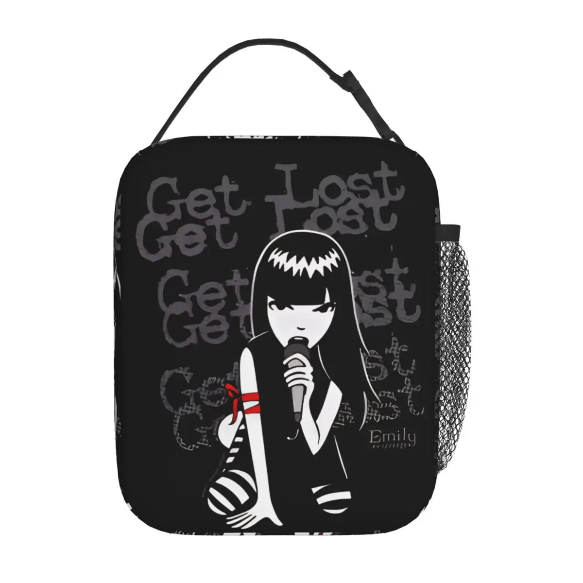 E-Emily The Strange Art Insulated Lunch Bags High Capacity Meal Container Thermal Bag Tote Lunch Box Beach Outdoor Men Women