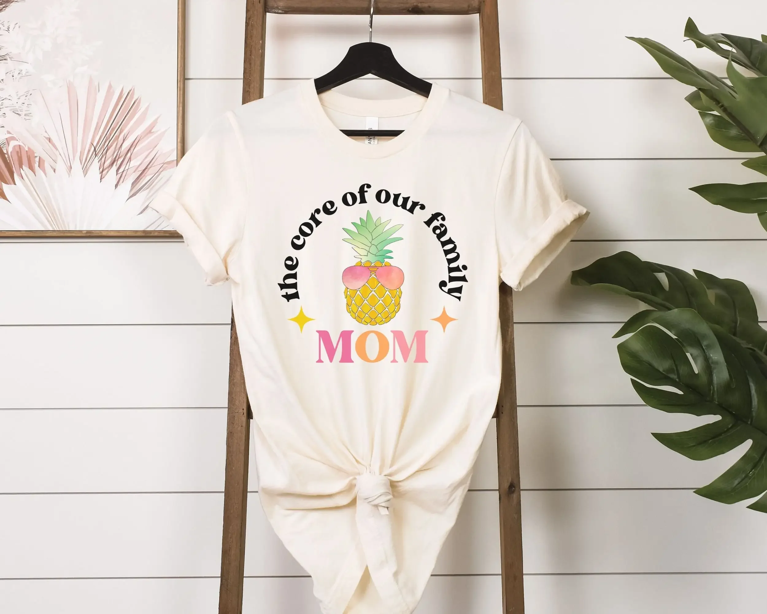 

Футболка с ананасом для мамы, пляжная мама S, тропический прибрежный летний день матери, забавный милый день рождения