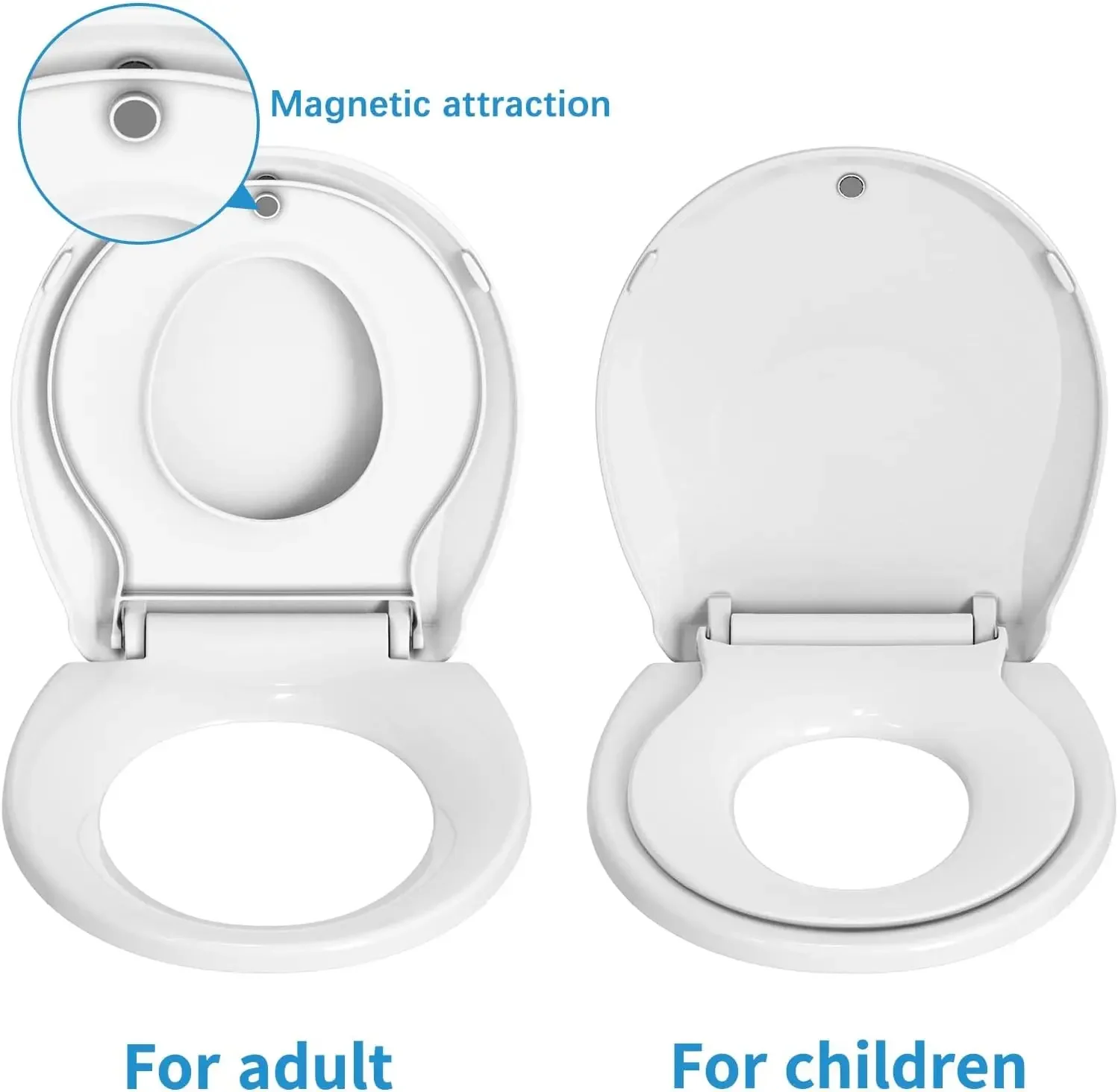 Coperchio WC WC sedile WC sia per adulti che per bambini a forma di V coperchio WC universale a sgancio rapido accessori per il bagno