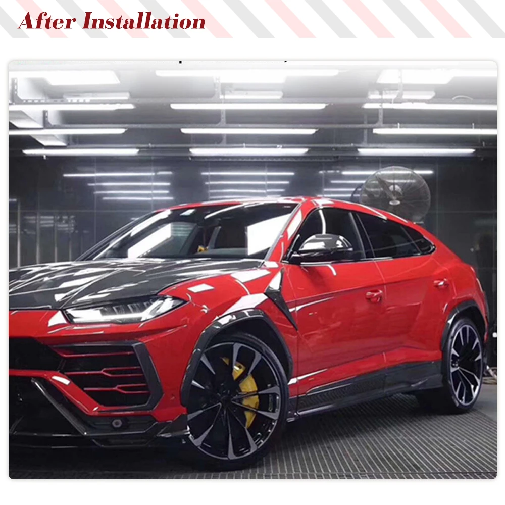 Car Wheel Eyebrow Arch Fender Flares For Lamborghini Urus 2018-2021 Prepreg Dry Carbon Fiber Wheel Racing Body Kits Side Fender
