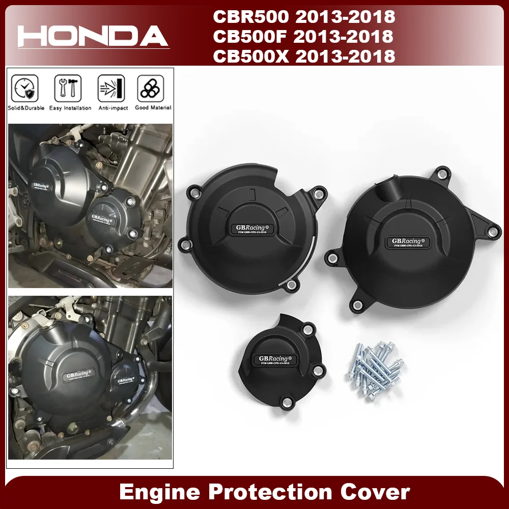 

For HONDA CBR500 CB500F CB500X 2013-2018 GBRacing Motorcycle Engine Protect Cover Body Frames Clutch Pulse Protection Cover