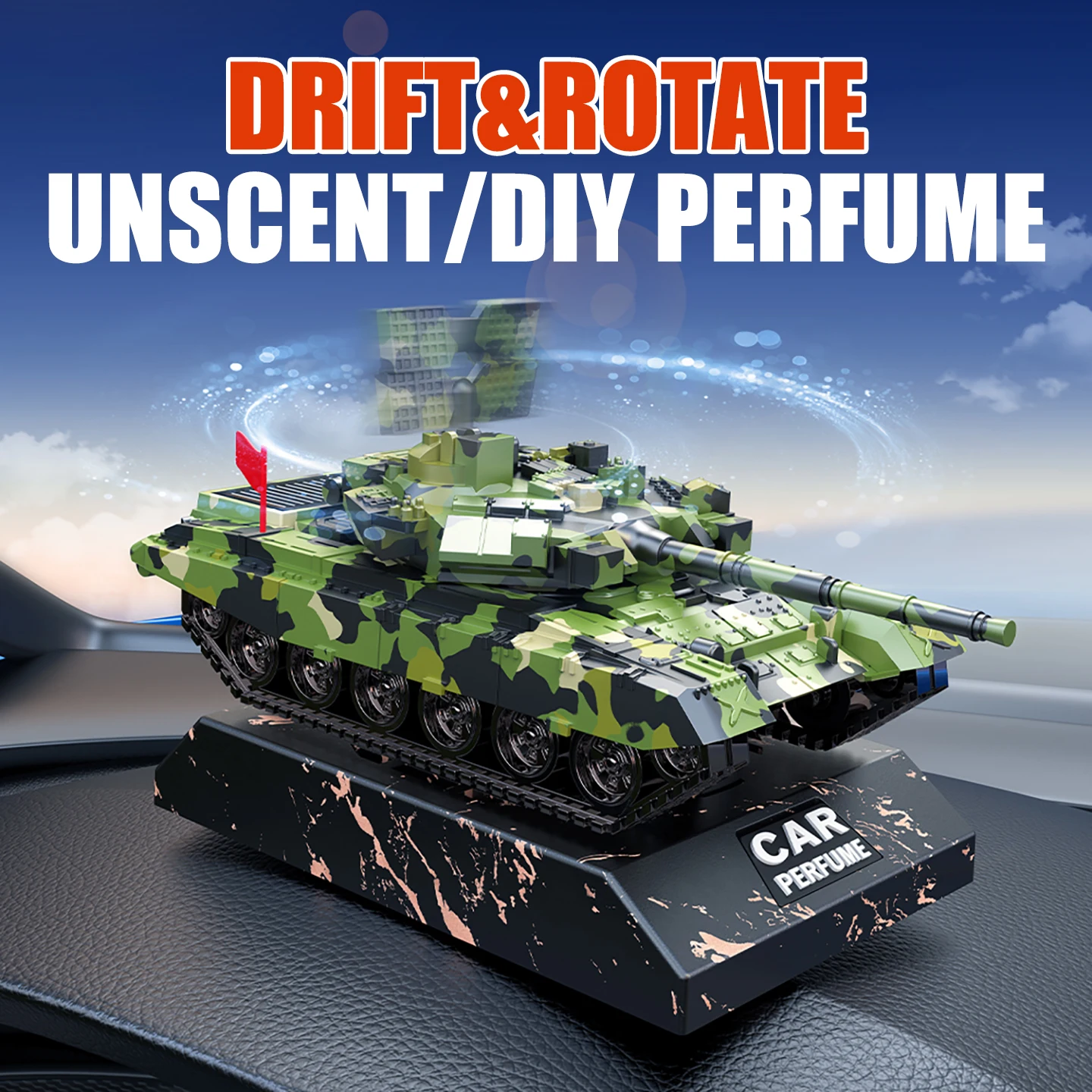 No perfume DIY fragrance diffuser Drift tank model car ornaments swing sway dashboard cool interior accessories decorations men