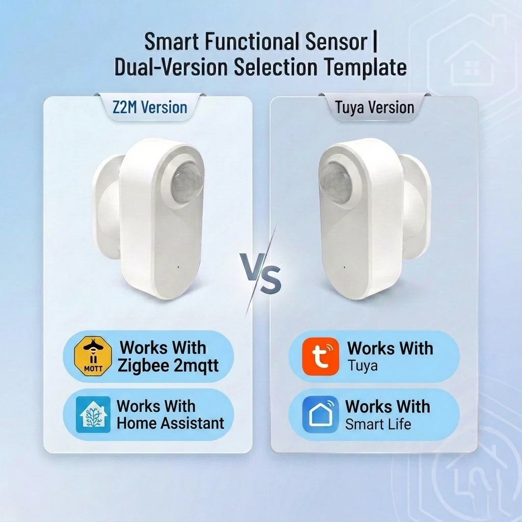 Tuya Human Presence Sensor Smart Zigbee 24G MmWave Radar +PIR,Luminance detection Use Battery Support Zigbee2mqtt Home Assistant view 2