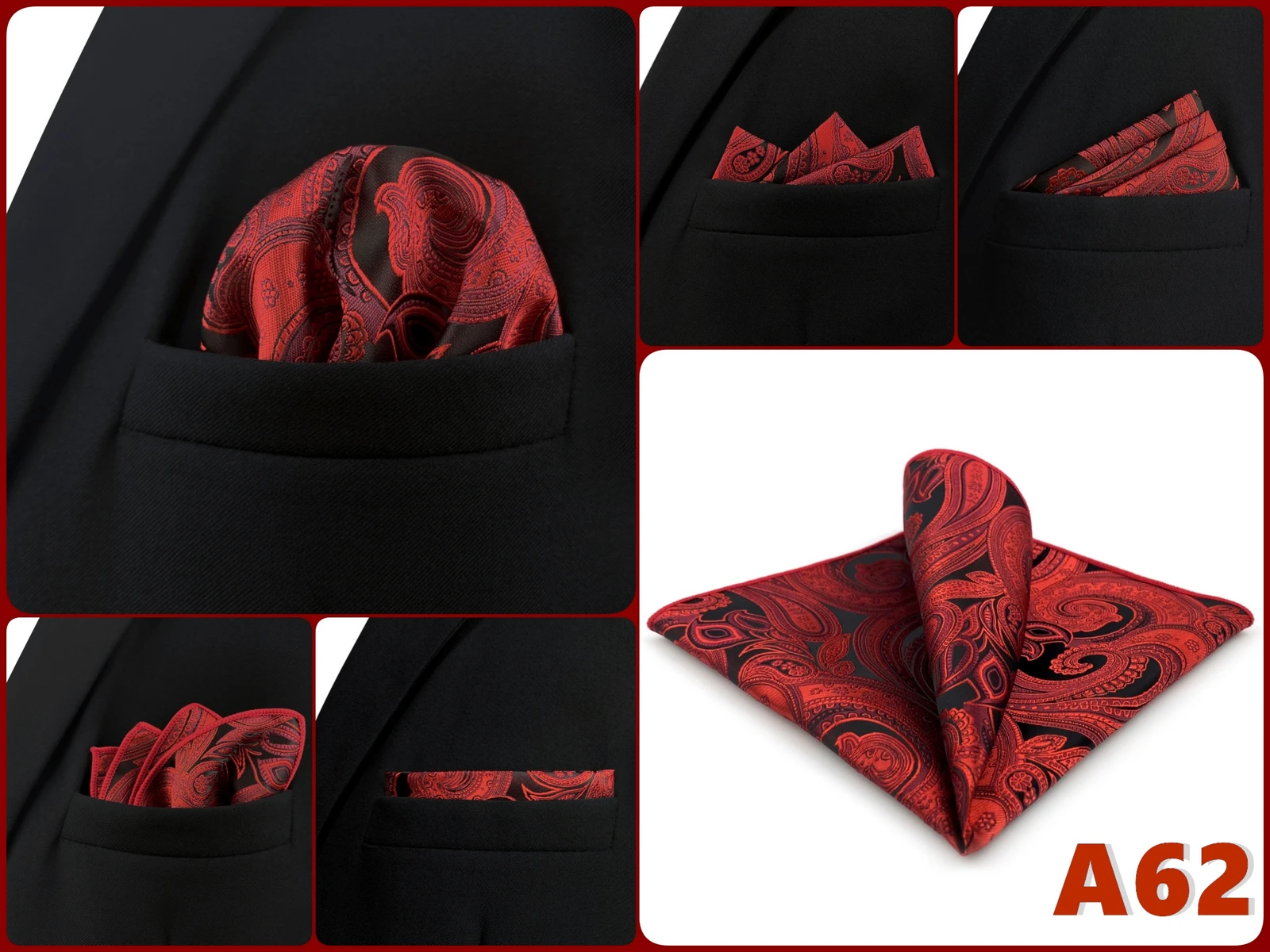 Luxury Mens Pocket Square Handkerchief Multiple Designs Classic Suit Hanky Large Striped Gentlemen Wedding Party Gift for Men
