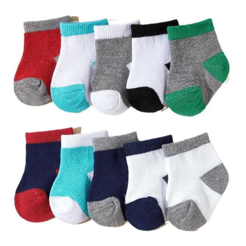 Chaussettes Colorées pour Bébé Garçon et Fille, 5 Paires, Nouvelle Collection