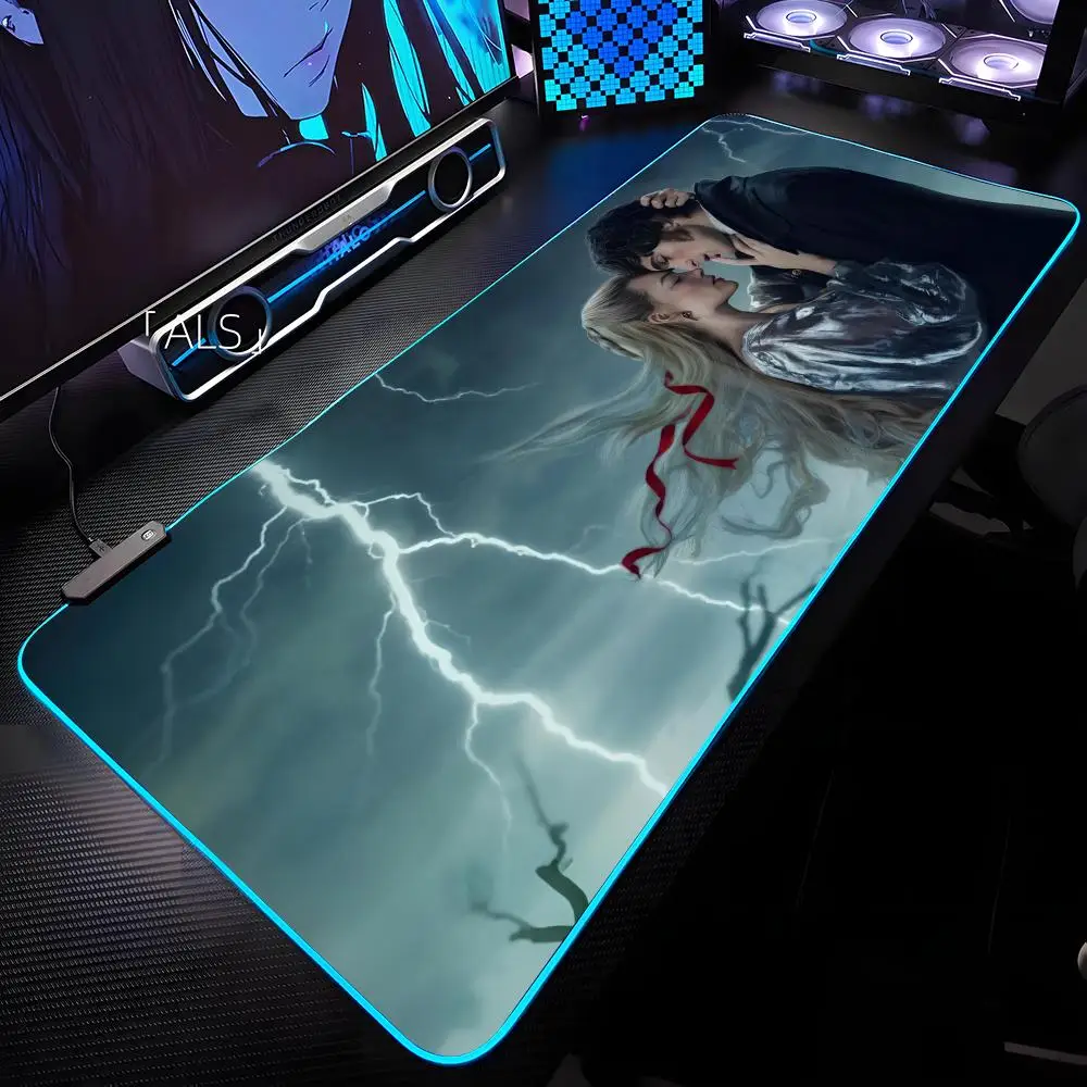 

Wuthering H-Heights Mouse Pad RGB Backlit Mouse Pad Laptop Mouse Pad Laptop Gamer Computer Desk Gaming Accessories