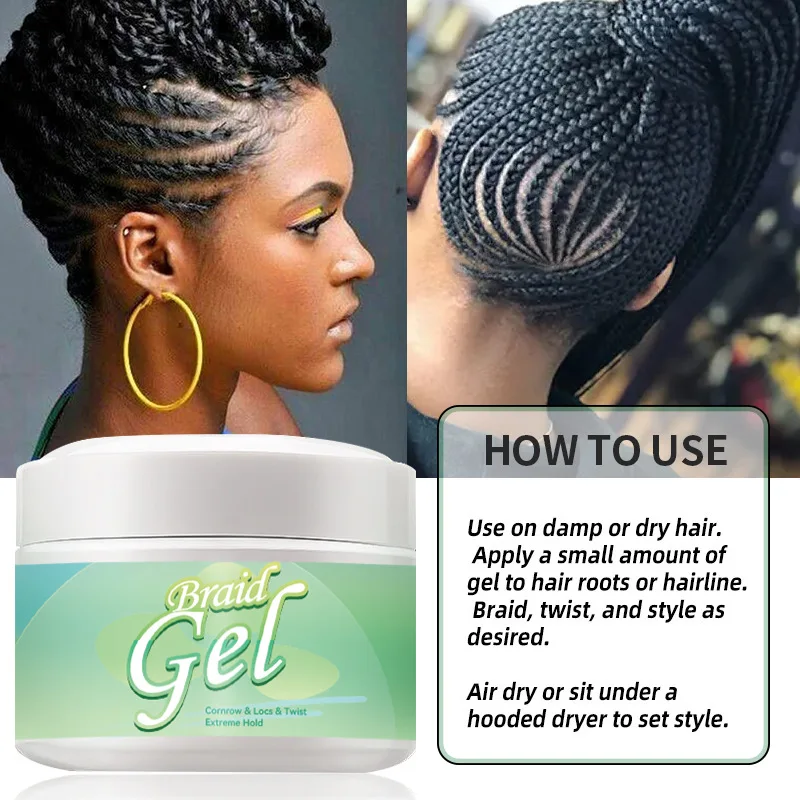 Braid Gel Dreadlocks Gel Braided Hair Braid Gel Moisturizing Shaping Dreadlocks Cream in Stock