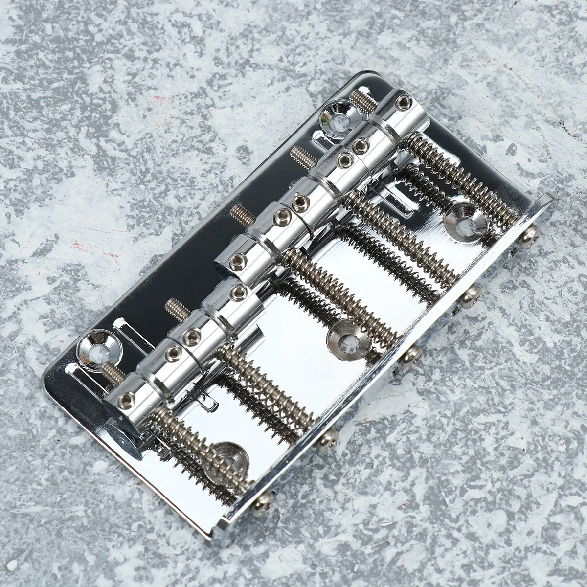 

1 Set GA1022 5 String Metal Saddle Bridge Strain Plate Bridge for Musical Instrument Replacement Guitar Ukulele (Silver)