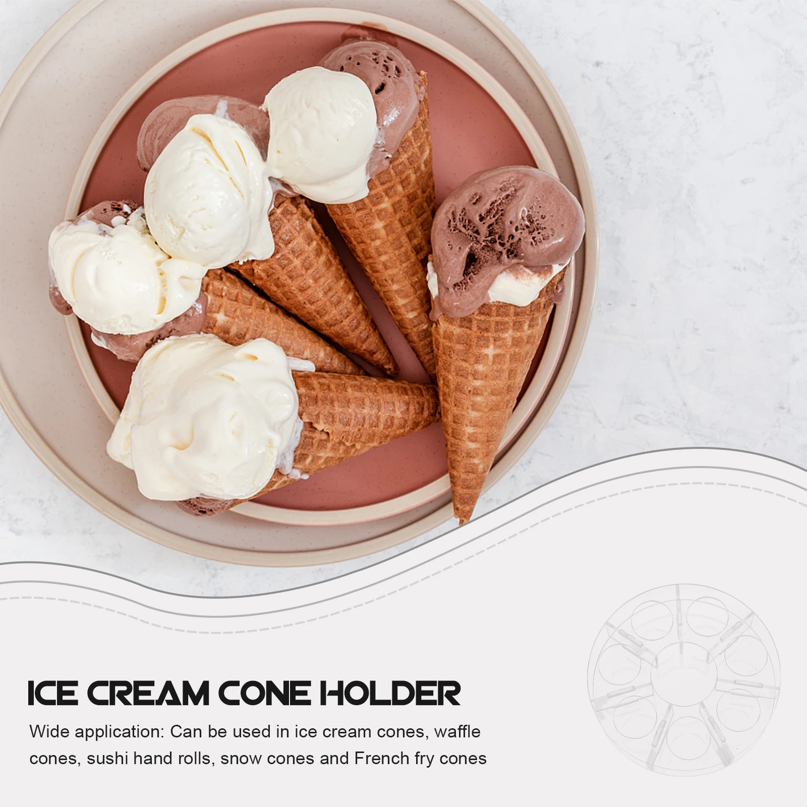 

Double Layer Acrylic Display Rack Ice Cream Cone Holder Cake St Clear Cupcake St Food Safe Easy Clean Transparent Conical