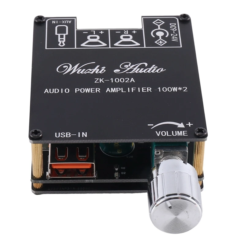 

ZK-1002A Bluetooth Amplifier Board Treble And Bass Adjustment Subwoofer 2 Channel High Power Audio Stereo Bass AMP