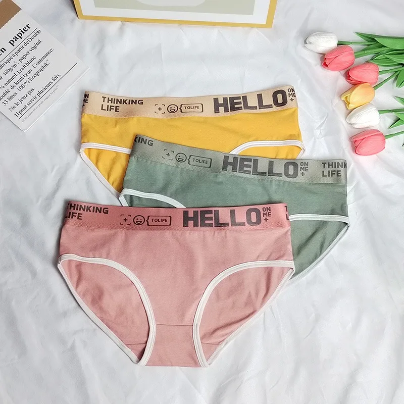 

Women's Cotton Underwear Sports Simplicity style Neutral Stretch Briefs Soft Underpants Ladies Panties Broadside Les Lesbian