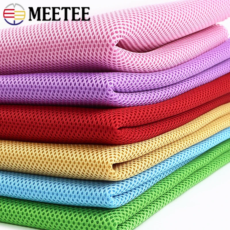 

50/100x150cm Meetee 3D Air Mesh Fabric 3 Layer Breathable Cloth for Seat Cover Shoes Sofa Elastic Fabrics DIY Sewing Material