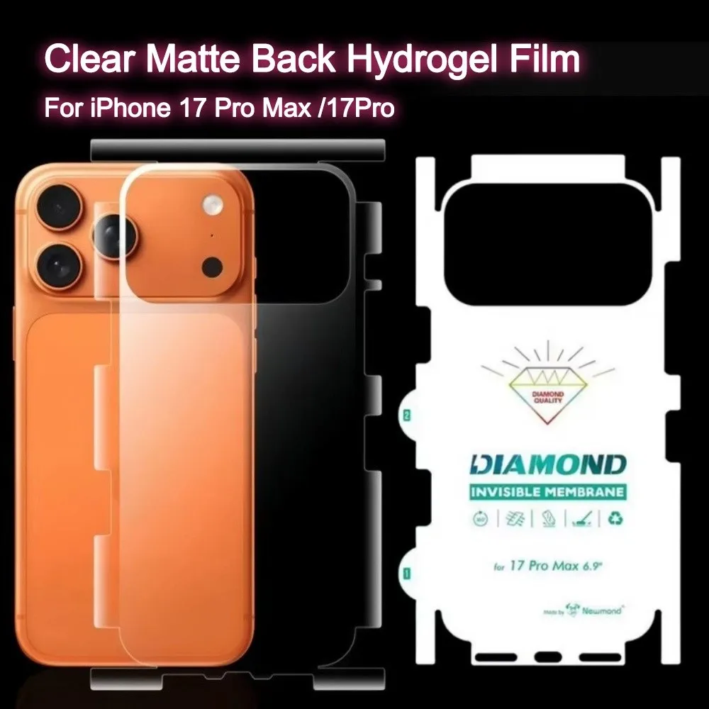 HD Clear Back Displayschutzfolie, weiches TPU, kratzfeste Displayschutzfolie, bruchsicher, für iPhone 17Pro/17 Pro Max