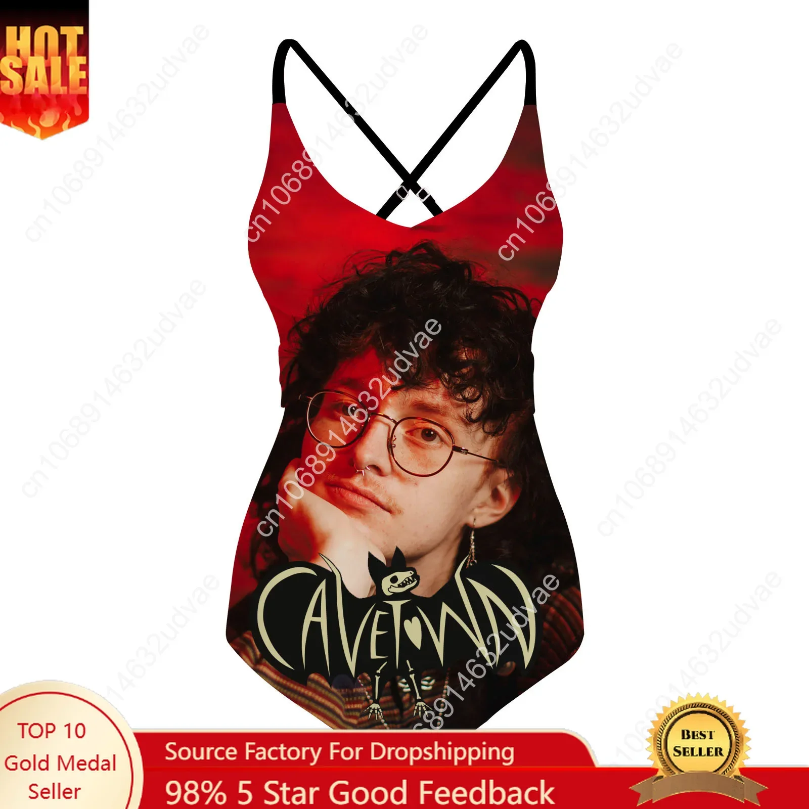 

CAVETOWN Swimsuit Womens Sling Swimsuits Personalized Sexy Swimwear Pool Party Beach Bikini Summer Customize Bathing Suits
