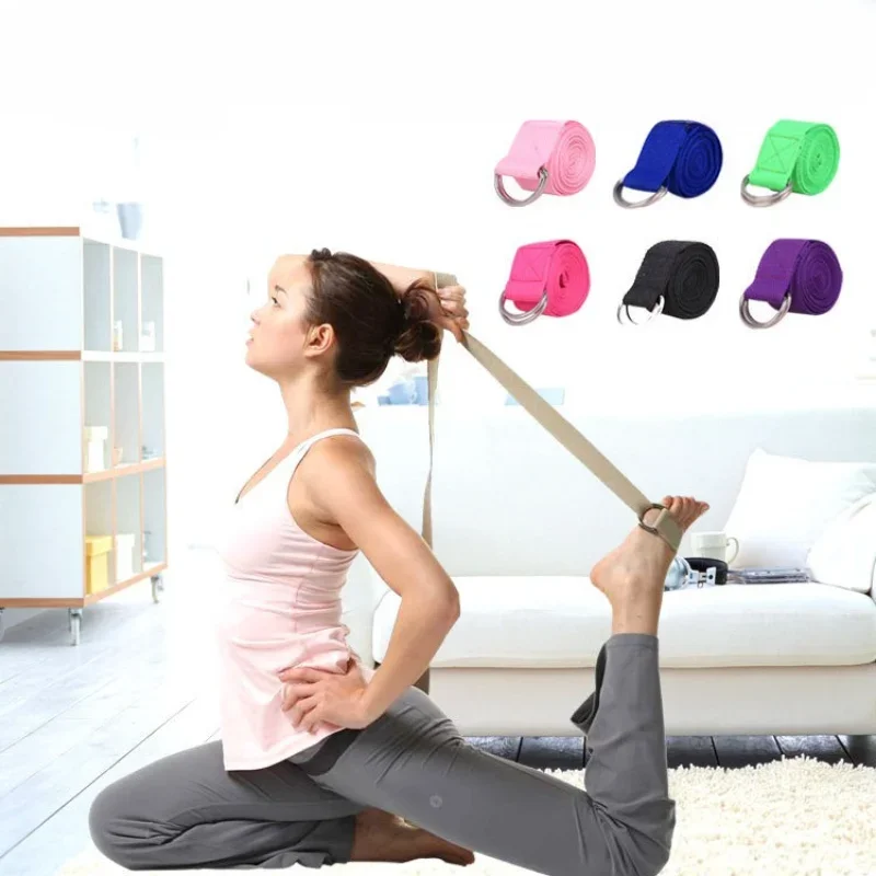 

Durable Cotton Yoga Strap With Metal D Ring