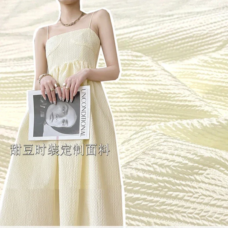 

Окрашенная в пряжу парчовая жаккардовая ткань, весна и лето, тонкие пшеничные уши, платье с темным узором, одежда, брендовый модный дизайн, ткань для шитья