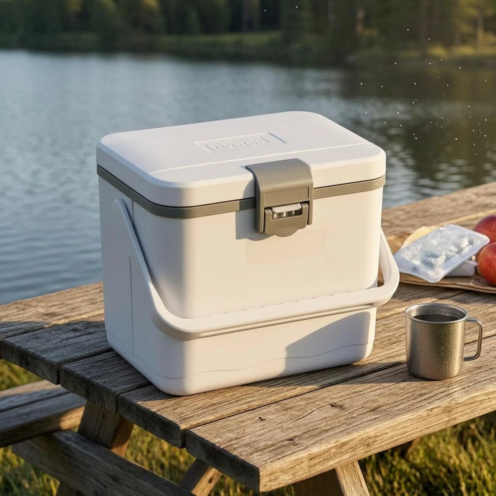 

Insulated Cooler Box Carry Handle Portable Cooler Box Cooling Gear Sleek Finish Outdoor Container Lightweight for Camping