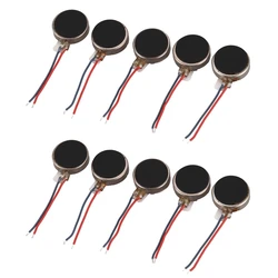 10Pcs DC3V/0.1A 1.5V/0.05A 10X2.7Mm Coin Mobile Phone Vibration Motor Silver