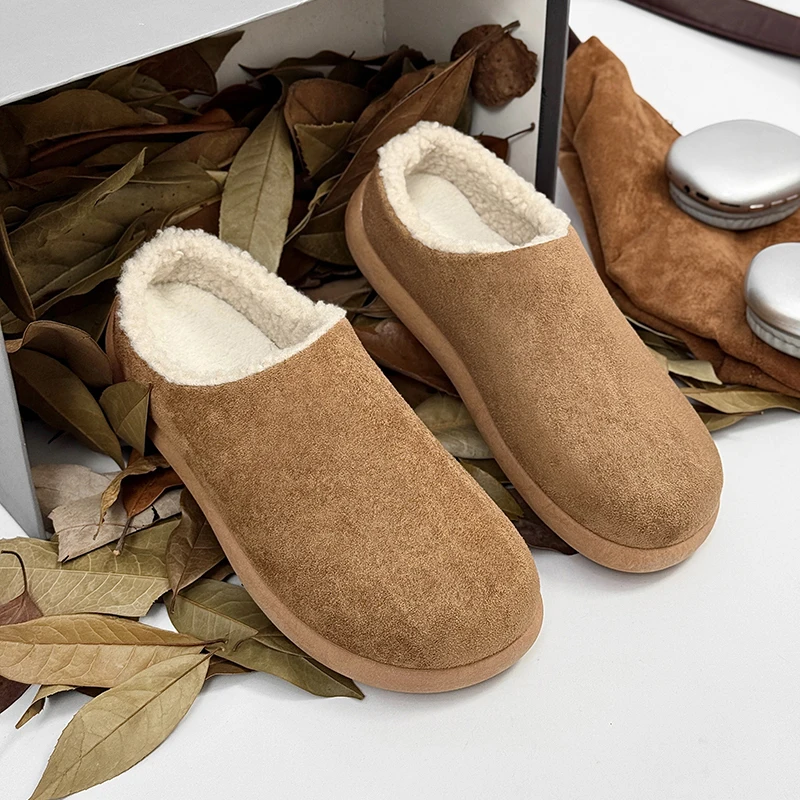 

Мужские замшевые кожаные сабо, женские удобные картофельные туфли с поддержкой свода стопы, пробковая зимняя обувь, модные тапочки, мужские сабо с пробковой кроссой