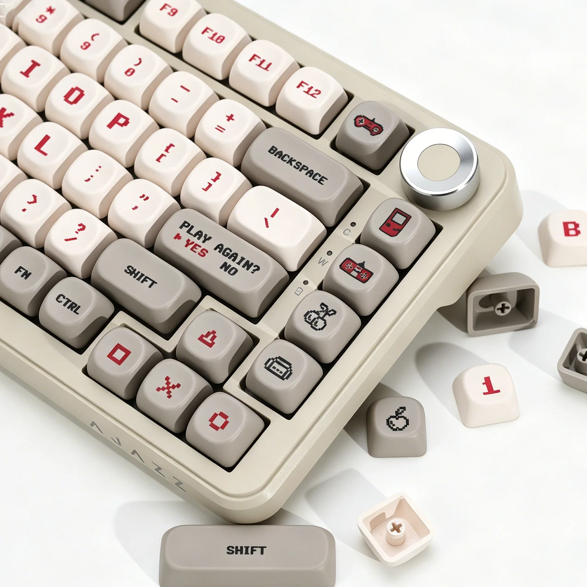KBDiy Retro Anime Keycaps KOA MOA Profile PBT Keycap ISO MAC Custom 142 Klawisze do Klawiatur Mechanicznych Gamingowych 60% 75% Zestaw Nakładek na Klawisze — zdjęcie produktu 2