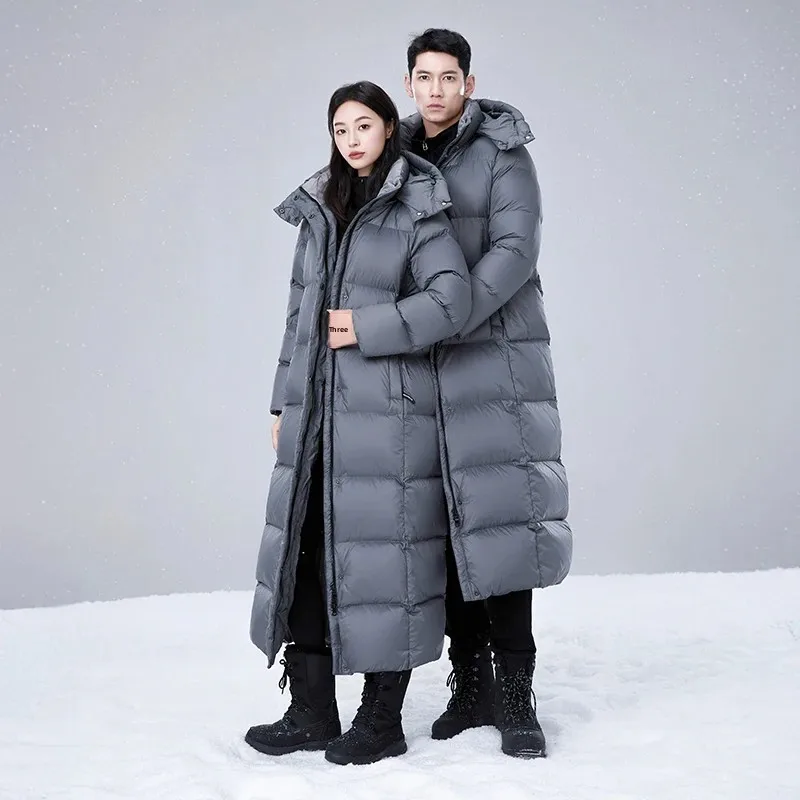 Unisex Fashion Thick Down Jacket White Duck Down Warm Loose Outerwear High Quality Men/Women Winter Leisure Puffer Coat