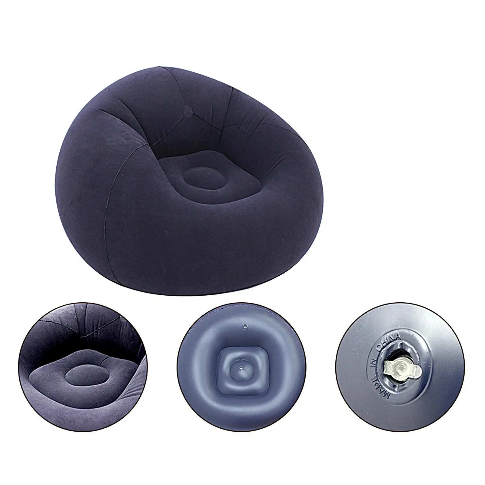 أريكة استرخاء قابلة للنفخ قابلة للطي المحمولة البلاستيكية كرسي هوائي قابل للنفخ لغرفة المعيشة التخييم في الهواء الطلق كرسي صالة الشاطئ مريحة