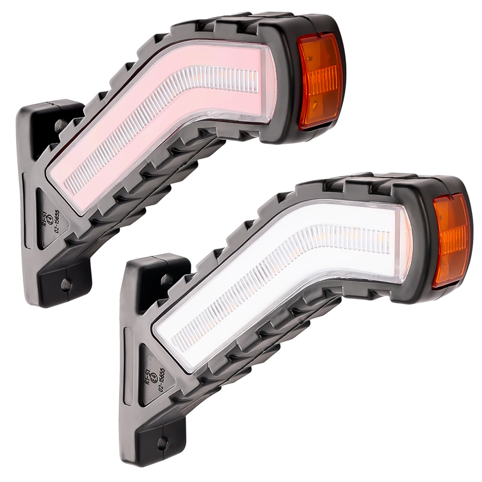 

2PCS 12V 24V LED Side Marker Lights Warning Tail Light Auto Car External Lights Trailer Truck Lorry Yellow Orange White Red