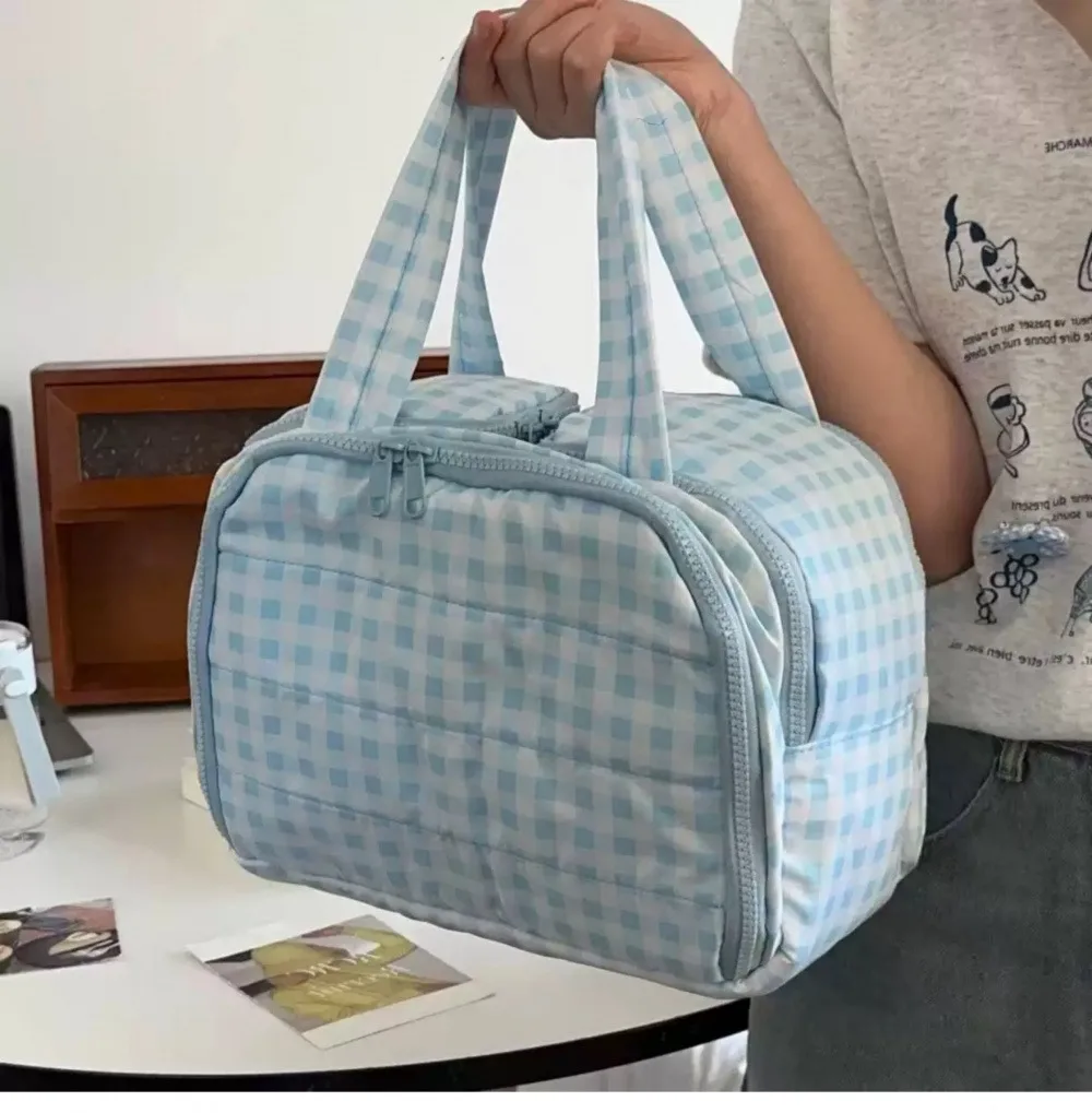 

Cute Korean Cosmetic Pouch Large Capacity Travel Makeup Organizer Storage Bags Kawaii Portable Cosmetic Bag For Woman Girl Gift