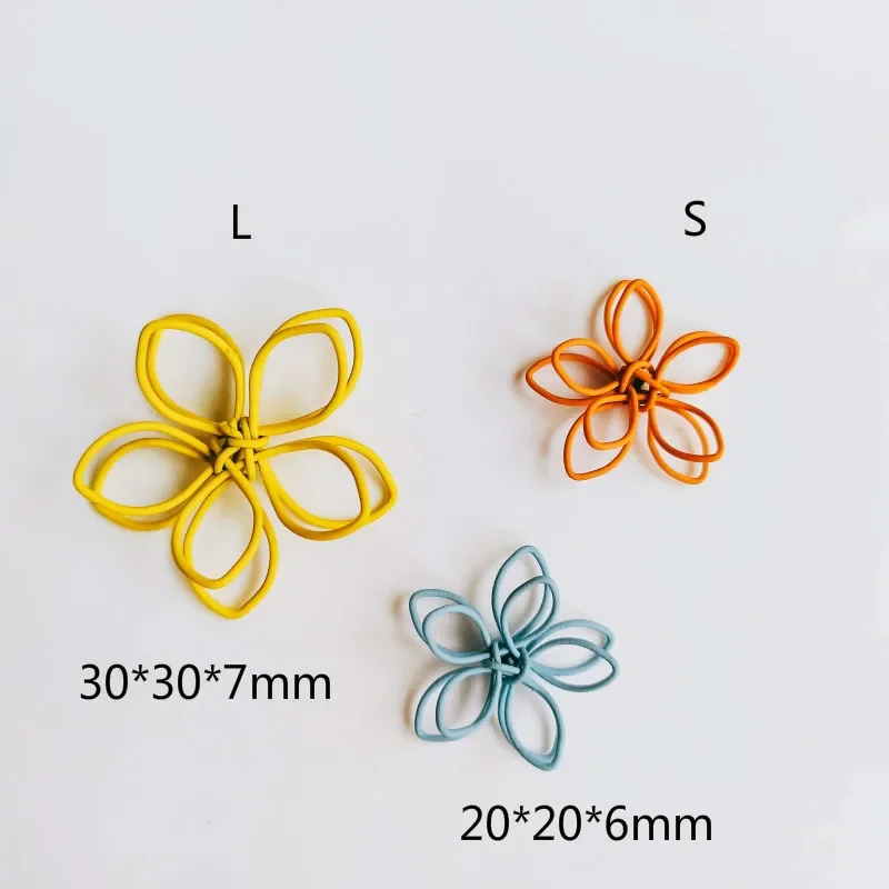 Wire Earring Accessories Color Metal Pendant Eardrop Components Necklace Charms Diy Making Material Jewelry Finding 8pcs