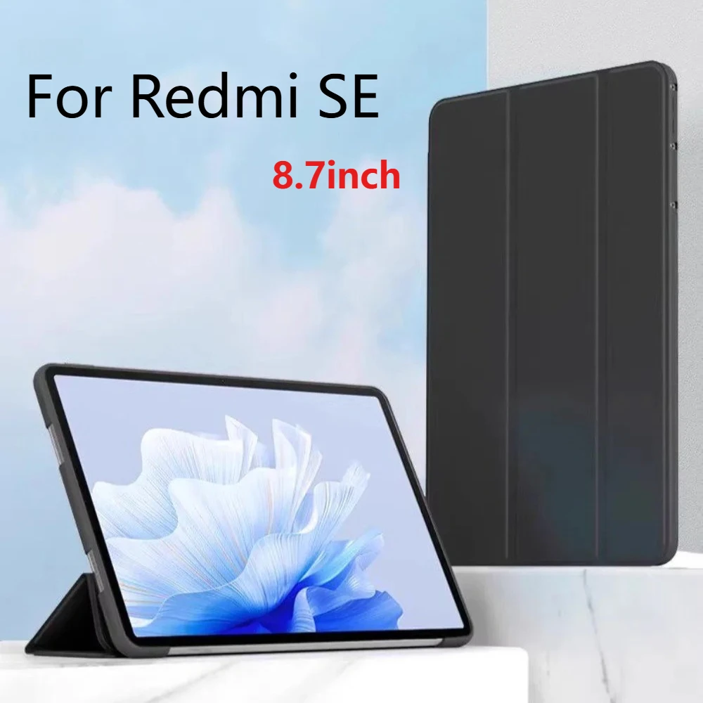 

Cover for Redmi Pad SE 8.7 TPU Silicone Tablet Cases with Slim Trifold Stand for Xiaomi Redmi Pad SE 8.7 Case 2024 8.7inch