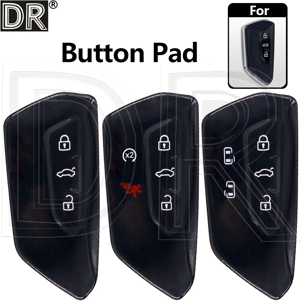 

Great Car Key Button Pad Cover For VW L Tiguan L Pro Viloran Volkswagen Lamando Teramont Skoda Seat Golf MK8 ID3/4/5/6/7 Passat