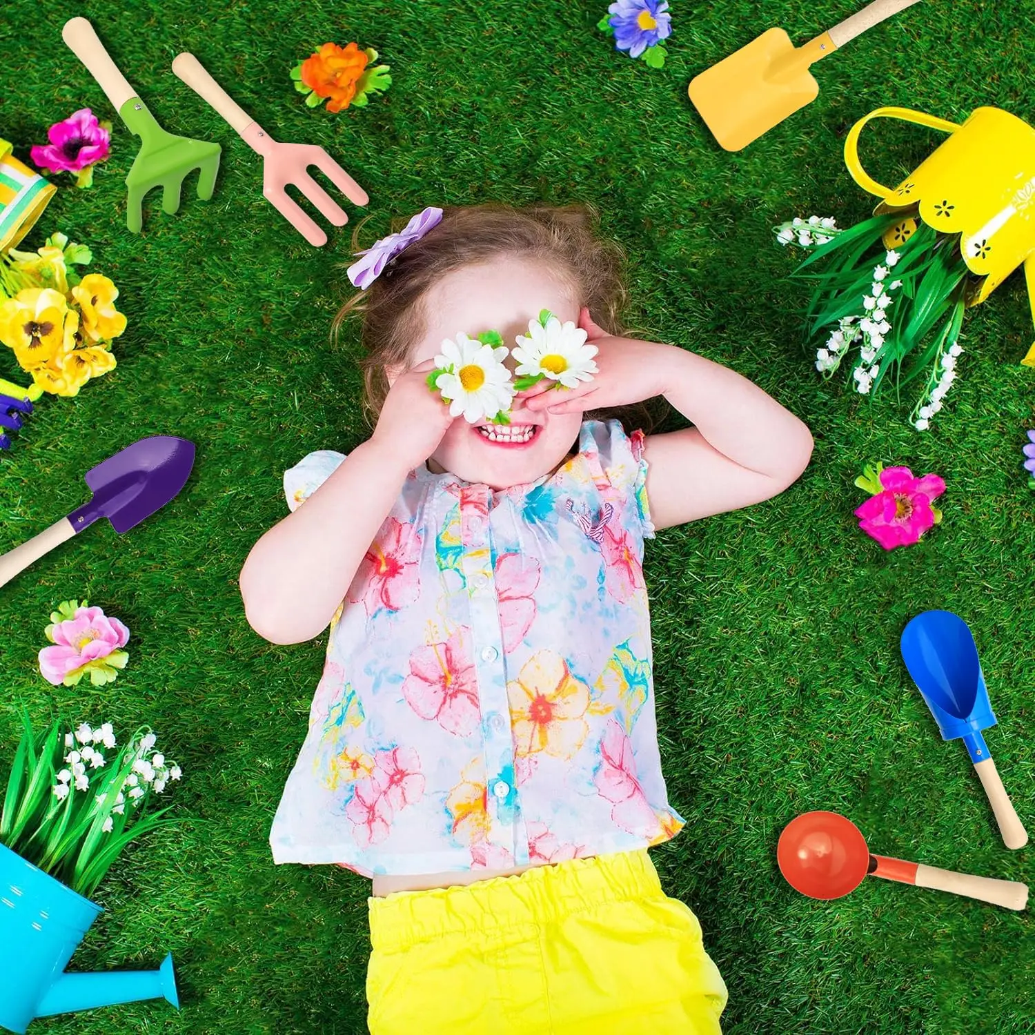 Colorful 6pcs Multifunctional - Gardening Tools Kit For Kids review and price