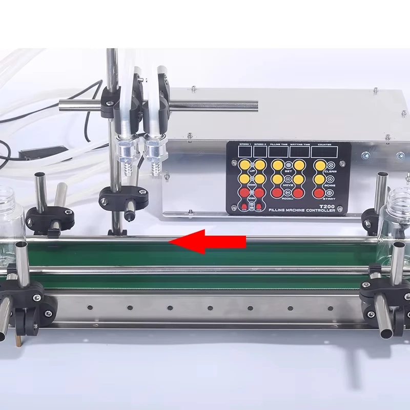 Automatic Sensor Double Heads Filling Machine With Conveyor Two Nozzles Filler Liquid Bottle For Cosmetics Beverages Fragrance