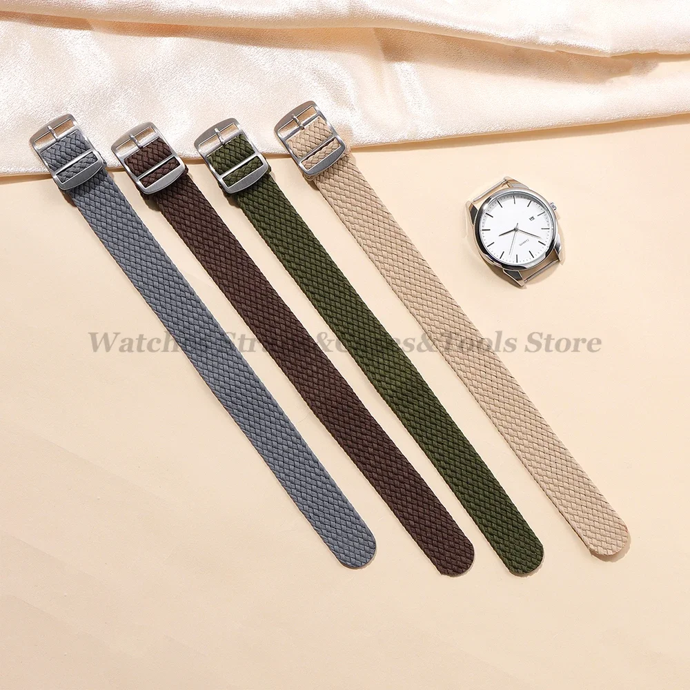 14 مللي متر 16 مللي متر 18 مللي متر 20 مللي متر 22 مللي متر النايلون المنسوجة قماش حزام (استيك) ساعة ل بيرلون ل أوميغا حزام الساعات الرجال النساء الرياضة سوار إكسسوارات