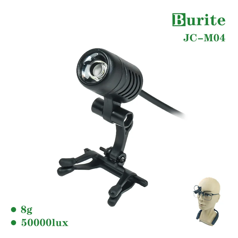 

Burite 3W Dental LED Clip-on Headlight(JC-06) Only The Lamp Part With Battery paired loupes