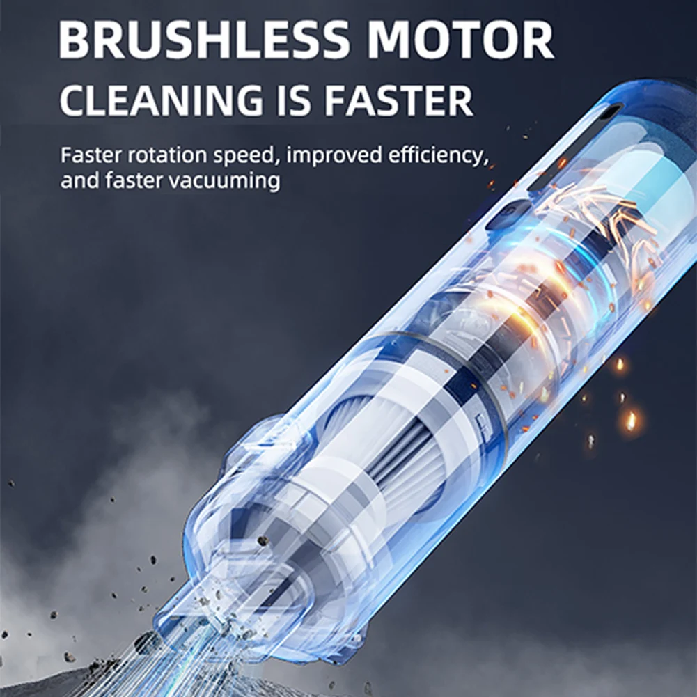 Portable Cordless Vacuum for Car with 15000Pa Powerful Suction, Handheld Vacuum Cleaner Blow Vacuum Cleaner Hand Held Vacuum