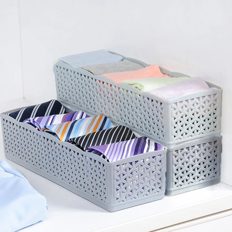 1Pcs Storage Basket Wardrobe Storage Case Ladies Men's Socks Storage Box Underwear Container Cosmetics Desktop Finishing Box