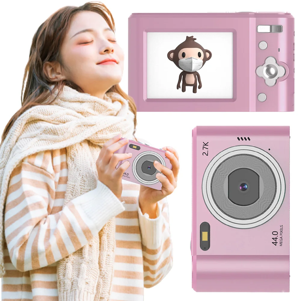 Appareil photo numérique FHD avec carte SD 32 Go, petit appareil photo compact, n'aime 16X, écran 1080 pouces, photographie intérieure du maire, 2.4 P, 48MP