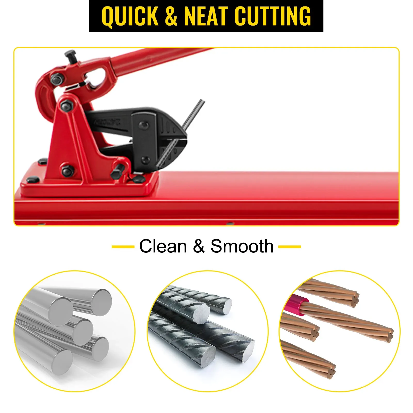24in Cutting Bench Type Hand Swager Tool Wire Rope Swaging Machine with Crimper Cable Bolt Cutter Head Copper Sleeves