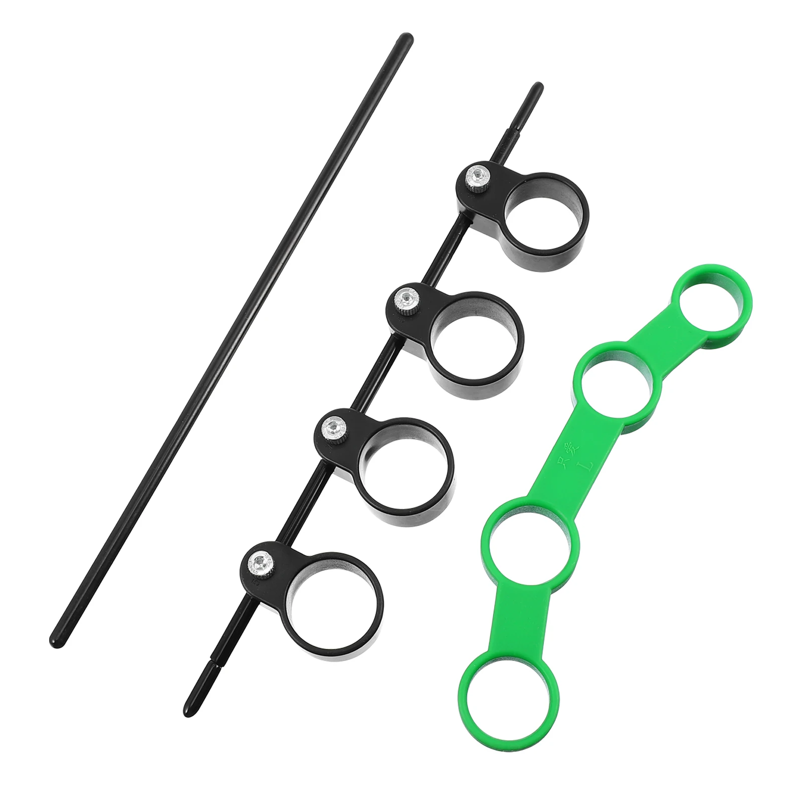 

2pcs Finger Expander Accessories Black Large Adjustable Green Medium Fixed for Guitar Piano Musicians Instruments