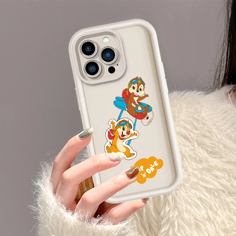 Capa de telefone Disney Chip e Dale Art, iPhone 15, 14, 13, 12, 11, XS, XR, X Pro Max, Plus, Funda