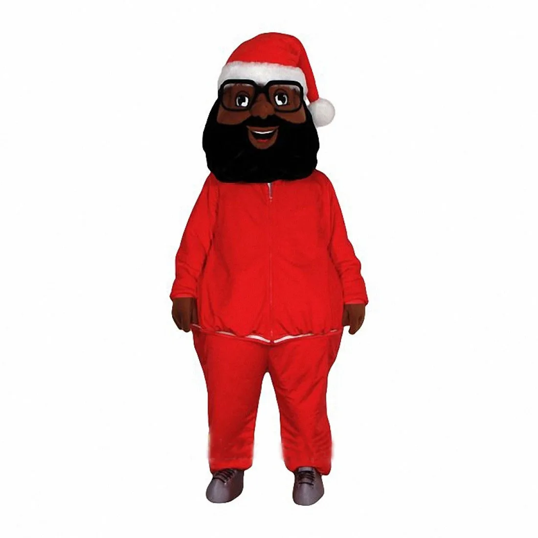 

Black Santa Mascot Costume New Custom Quality Sale Christmas Theme Cosplay Fancy Dress Kits for Holiday School Carnival Party