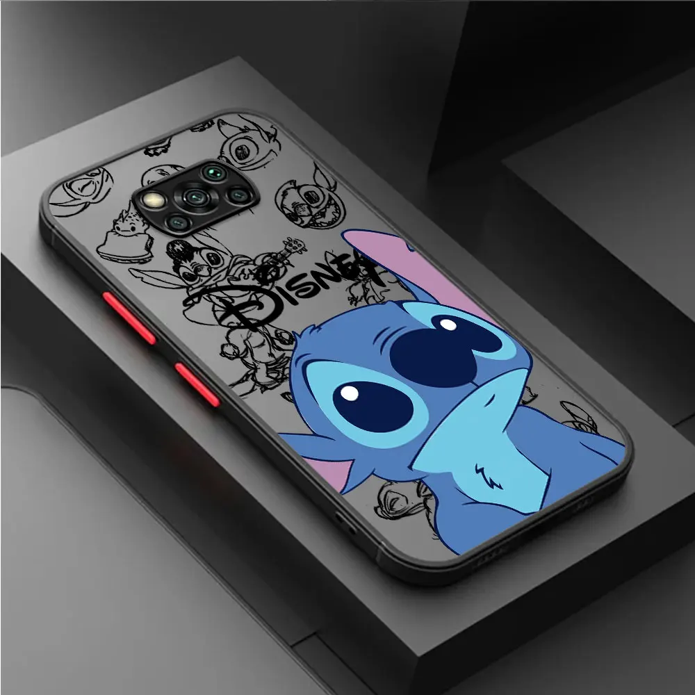 Funda de Disney Stitch a prueba de golpes para Xiaomi, carcasa a prueba de golpes para Poco X3, NFC, M5, X4, GT, X4 Pro, X5 Pro, C40, M5s, F3, C51, C50, X3