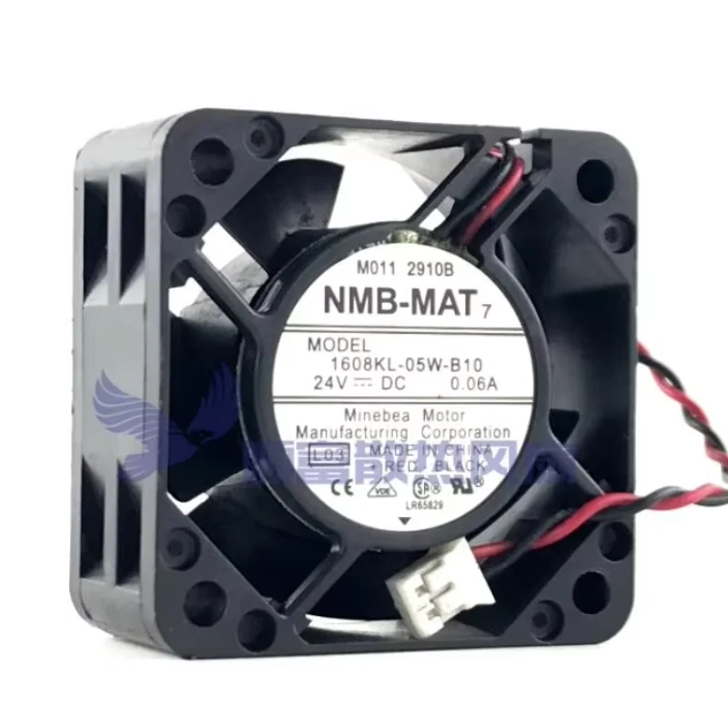 

NMB 1608KL-05W-B10 L03 DC 24V 0.06A 40x40x20mm 2-Wire Server Cooling Fan