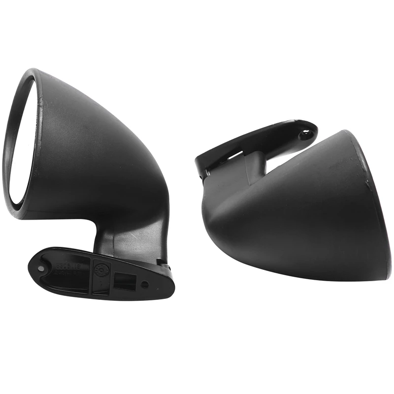 2X Classic Retro Door Wing Side Mirror Car Matte Rearview Mirror California Style Car Accessories Black L+R White Mirror