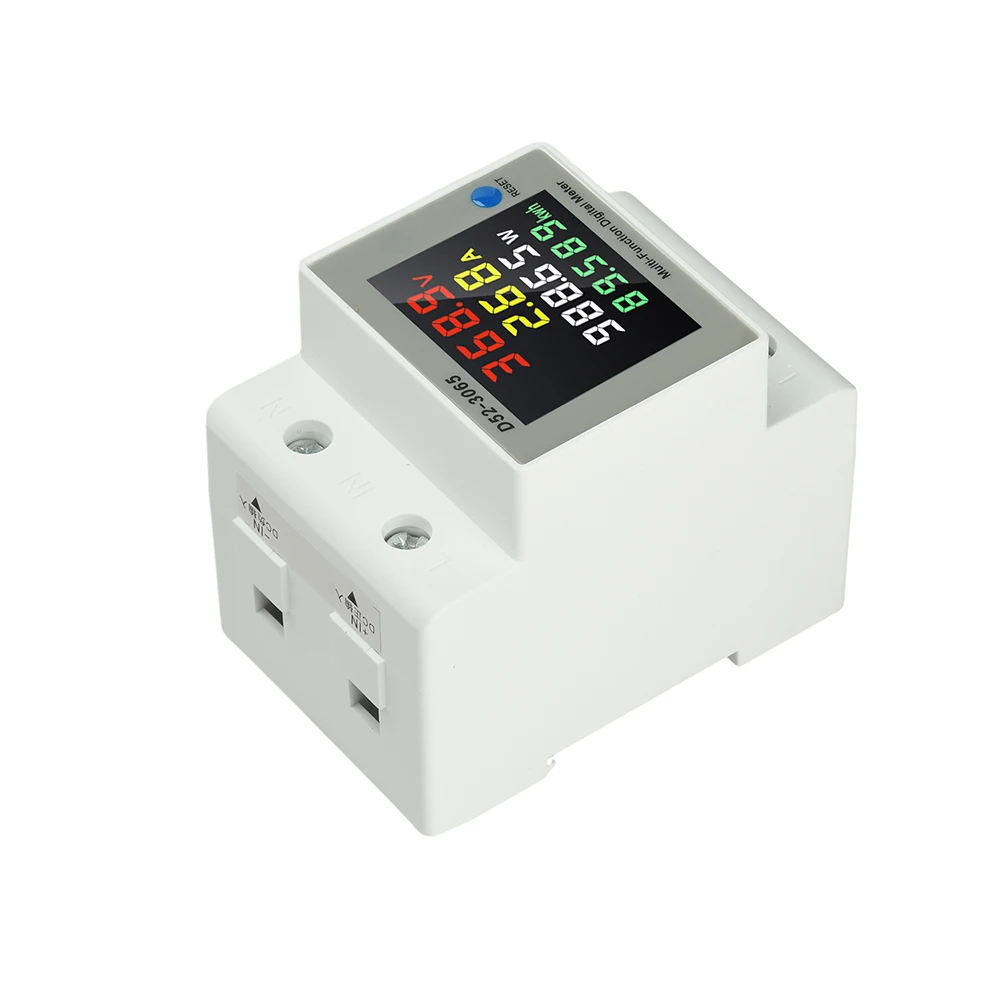 DC 14-600V 63A Voltmeter Amperemeter Watt Kwh Energie-Leistungsmesser D52-3065 DIN-Schienen-Energiemesser Stromverbrauchsmessgerät – Detail 31