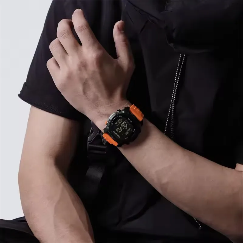 Naviforce 7104 esportes moda masculina relógio eletrônico calendário luminoso à prova dwaterproof água pulseira de silicone simples relógios digitais para homem