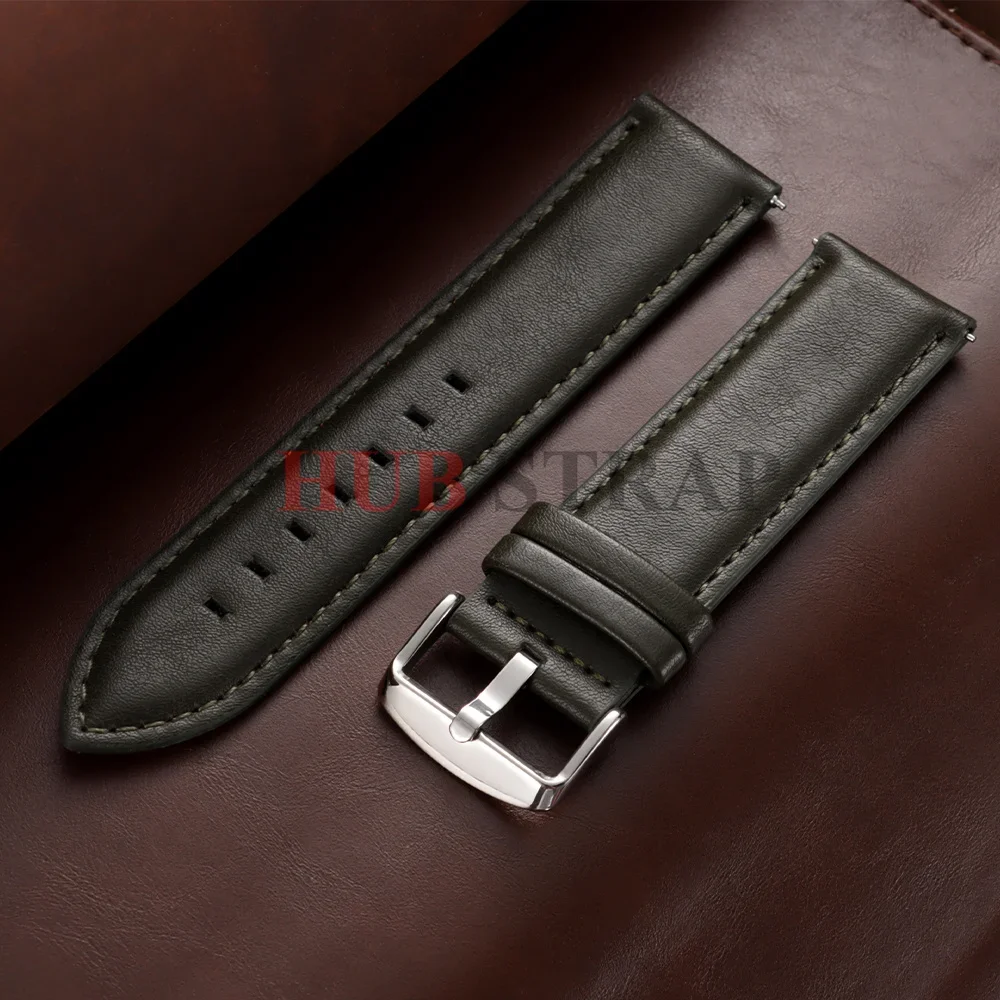 18mm 20mm 22mm Schnellverschluss Echtleder-Uhrenarmband für DW für Omega Schwarz Braun Rot Dornschließe Uhrenzubehör – Detail 17