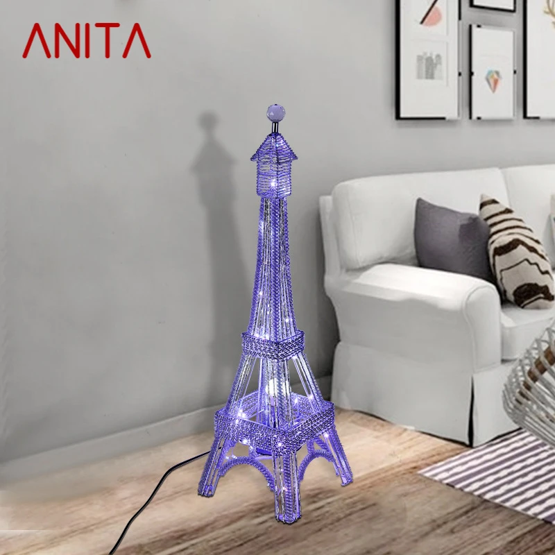 ANITA Nordic Floor lamp Modern Art Iiving Room Bedroom Hotel LED Aluminum Wire Originality Tower Decorative Standing Light